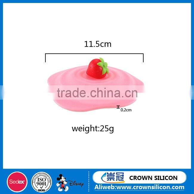 Custom Silicone Coffee Cup Lid, Eco-friendly Cute Shape Silicone Cup Cover
