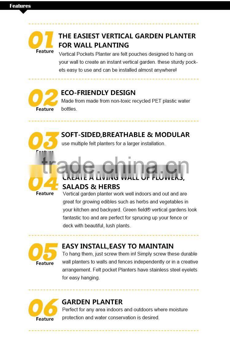 Waterproof vertical garden planter large vertical garden planter