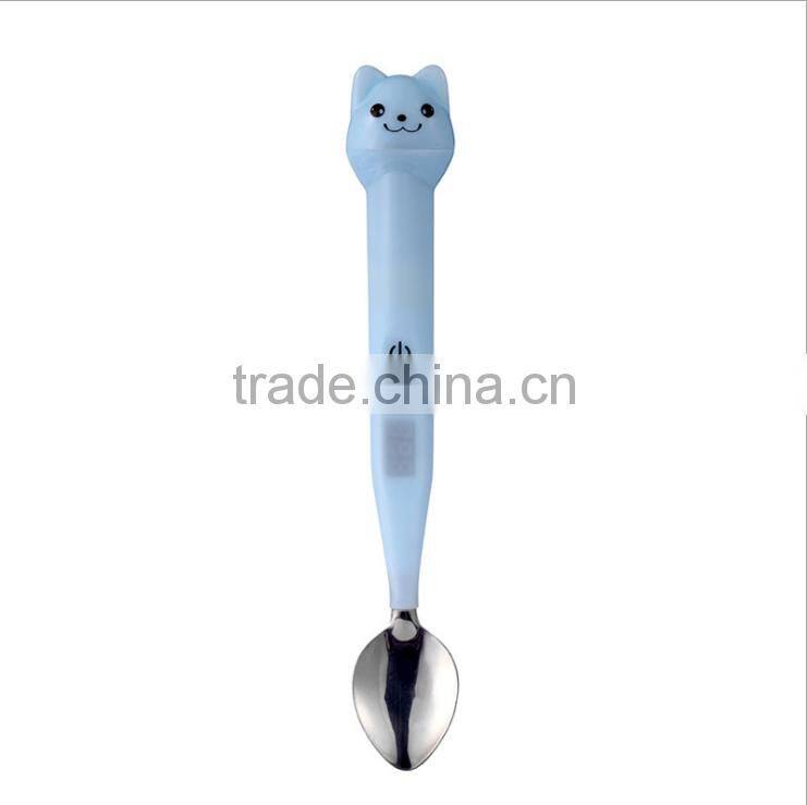 Creative Smart LED Thermometric Spoon, 304 Stainless Steel Spoon For Baby Use