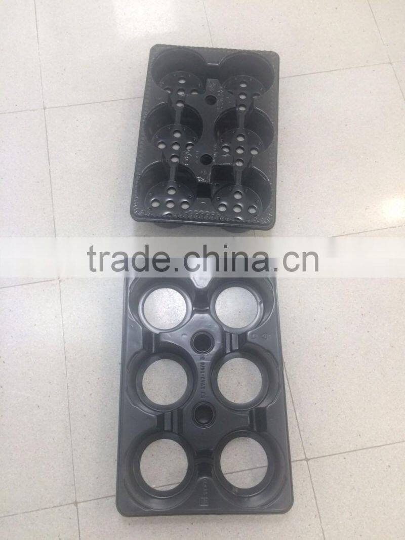 plastic seedling pots, cell seed tray,6 holes of basin