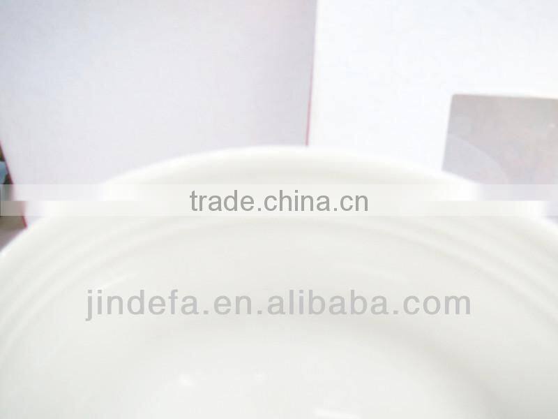 white porcelain embossed plate
