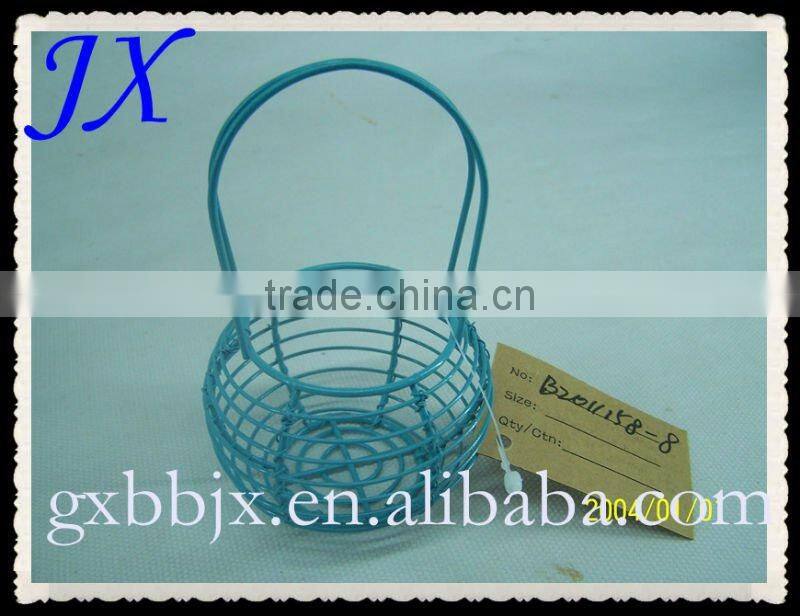 Metal craft basket for Easter decoration
