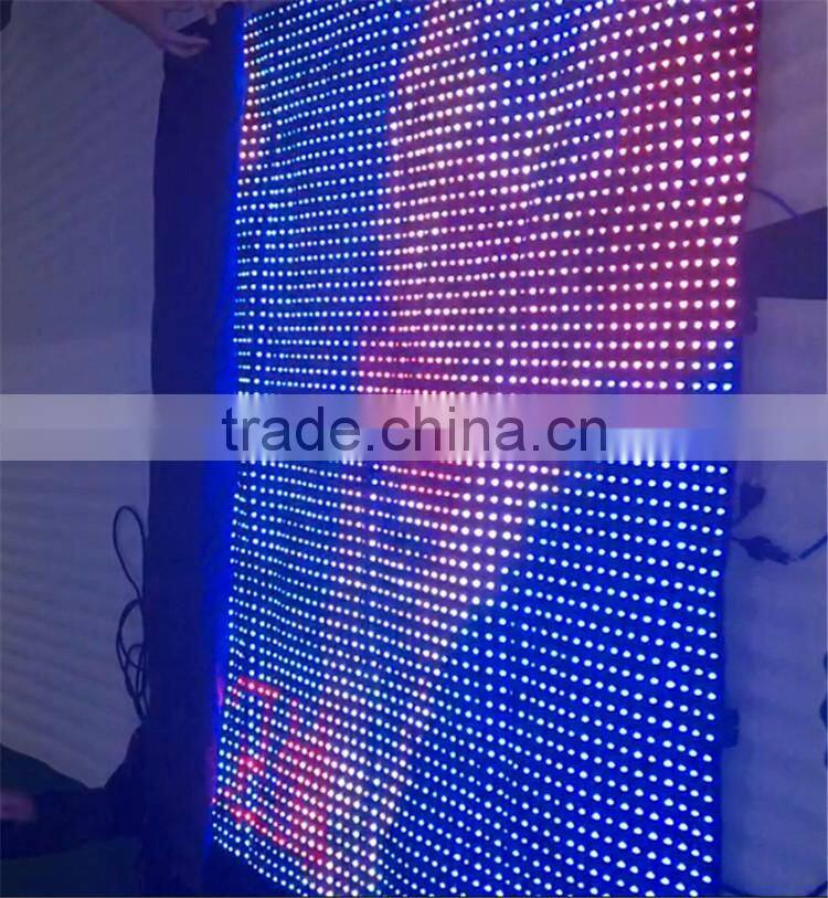 Crutain wall Indoor large video screen flexible led curtain display