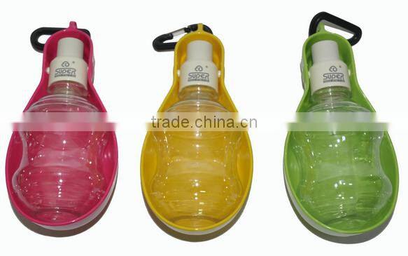 Pet Dog Water Dispenser Fountain Drinking Puppy Bulb Type Bowl Bottle With Keychain