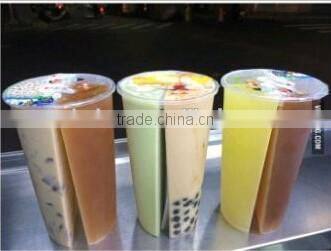 700ml two compartment cup plastic juice cup with straw & Dome & Flat lid