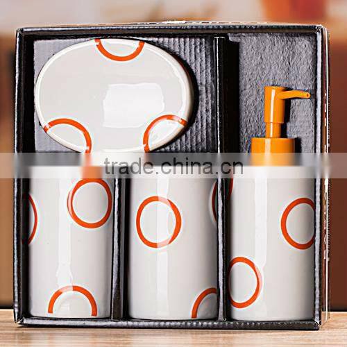 colourful ceramic bathroom set