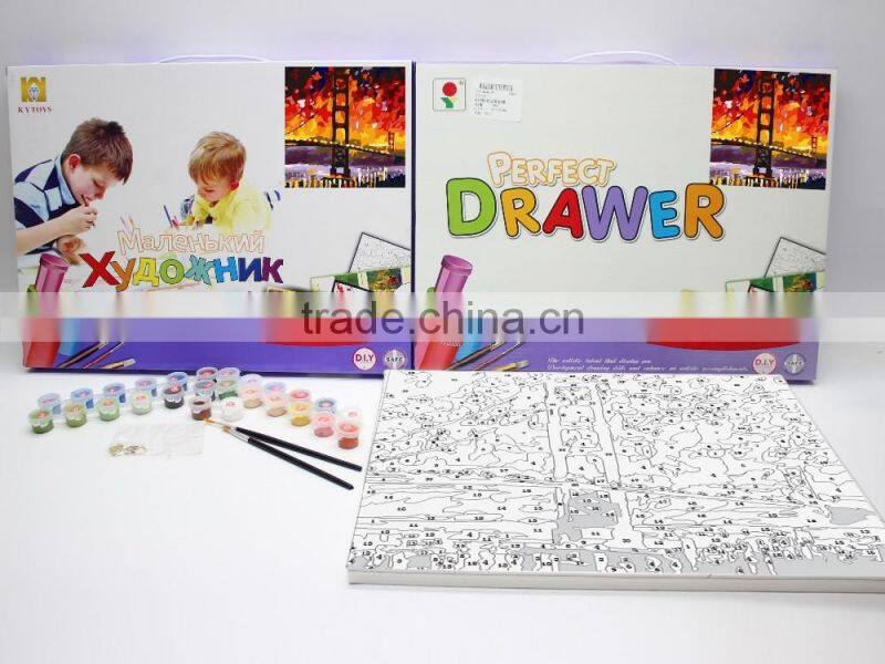 diy digital oil painting Diy digital painting by numbers Learning