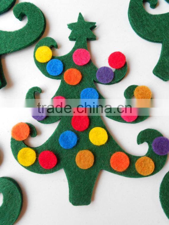 2017 new fashion products alibaba quality felt cut out christmas tree ornament home decoration made in China