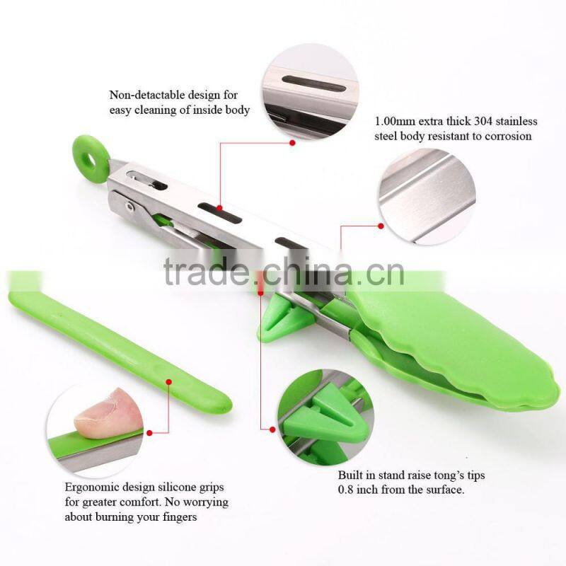 bbq Food Tong With Environmental Green kitchen Cooking Tools