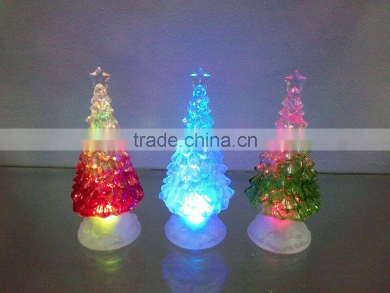 cheap LED light up plastic PS artificial christmas tree decorative new wholesales