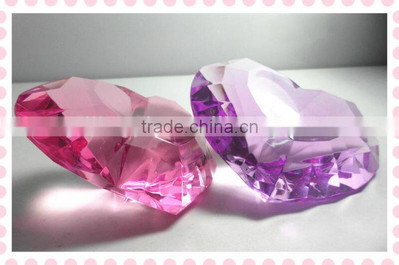 2014 NEW heart shade diamond acrylic wedding table decoration