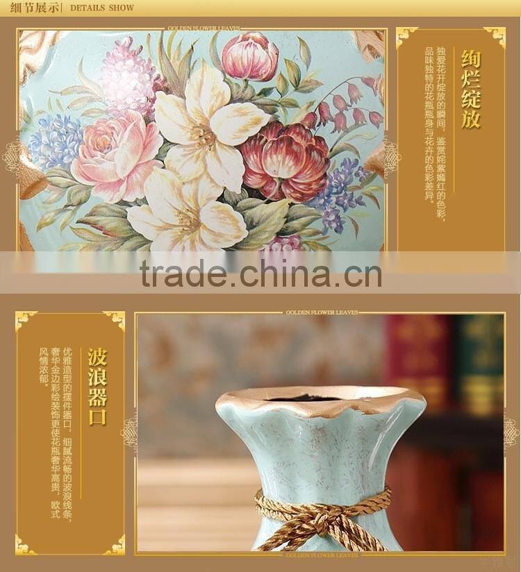 Set of 3 piece home decoration ceramic vase, ceramic plate