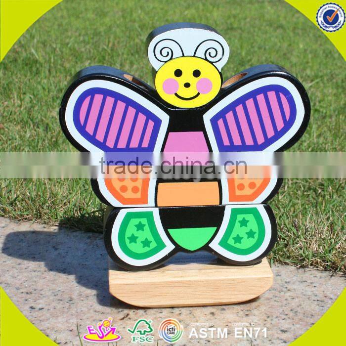wholesale brain training wooden stacking bricks toy funny kids wooden stacking bricks toy colorful stacking bricks toy W13D082