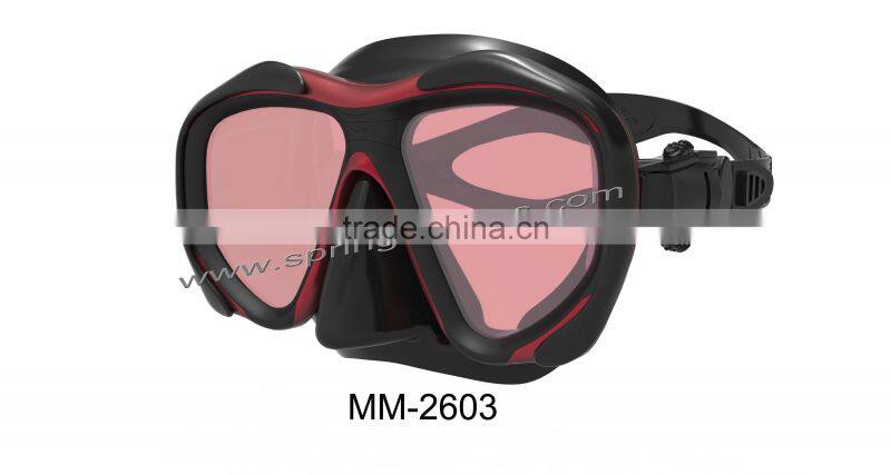 Silicone Mirrored Diving Mask with PC&Painting, Diving Equipment,Diving scuba(MM-2600)