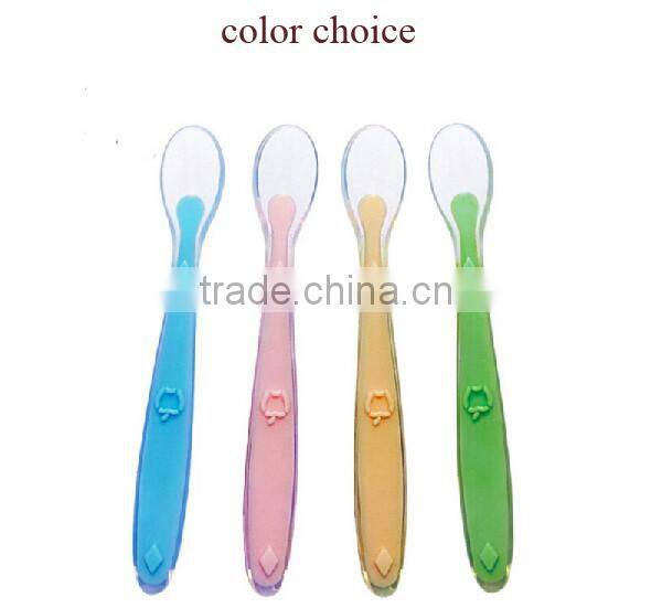 sillicon baby feeding training spoon