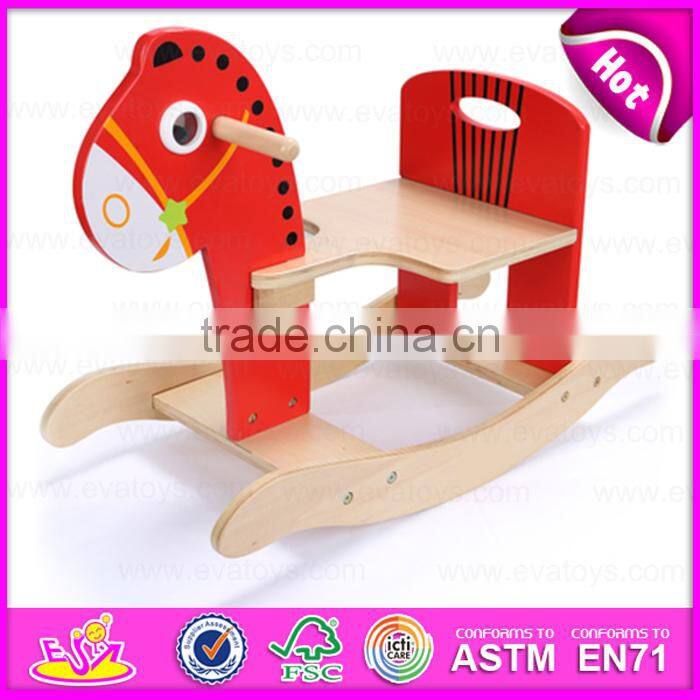 2015 Kids Toy Wooden Rocking Horse,Safe Wooden Animals Traditional Rocking Horse,Swing children wooden rocking horse toy W16D059