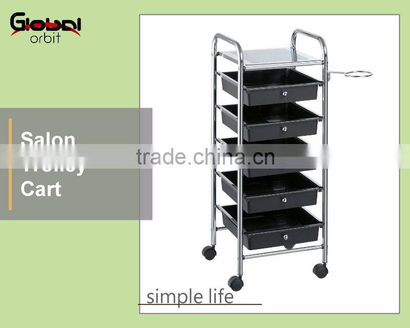 Newest Design Storage Comfortable Beauty Hair Drawer Salon Trolley Cart