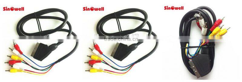 1.5M - 6 RCA to SCART cable