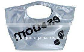 Eco-friendly shinning handled PU Ladys tote bag