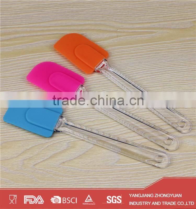 Large size head design custom silicone scraper with plastic handle