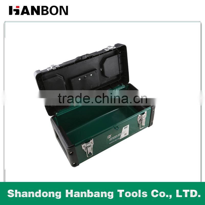 plastic cover iron toolbox/toolkit with high grade