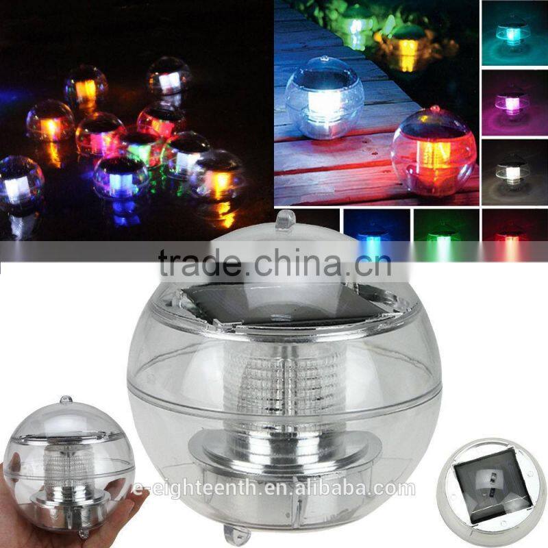 new arrival colorful Solar 7 Color Floating Multi LED Light Water Swimming Pool Ball