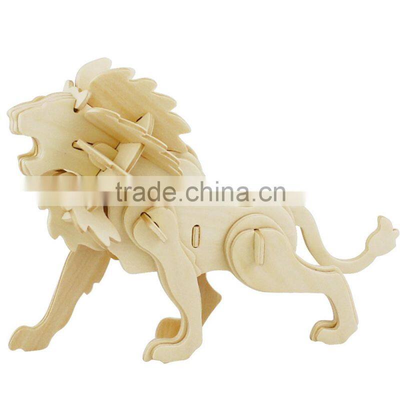 Children's wooden environmental 3d puzzle toys fancy small pussy fancy toy