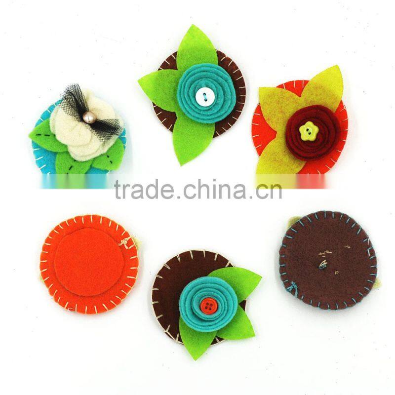 2017 wholesale bulk non-woven fabric latest design boutique butterfly brooch