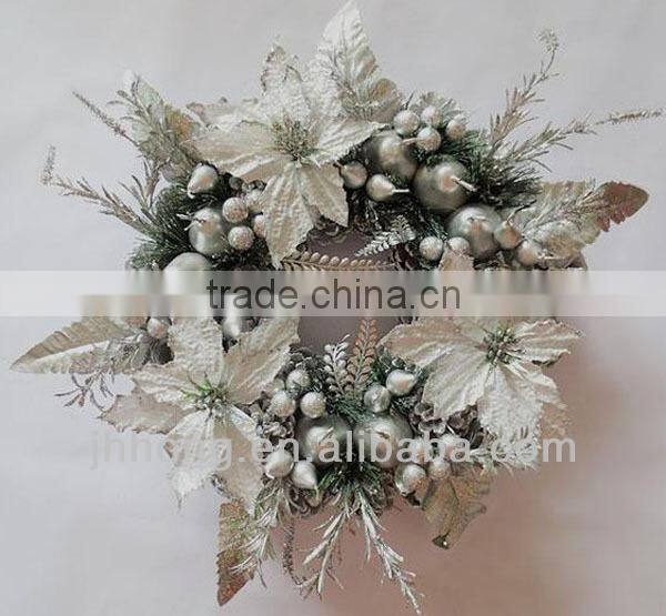 Christmas Artificial flower pine wreaths for decorations/all people/Party/Festival