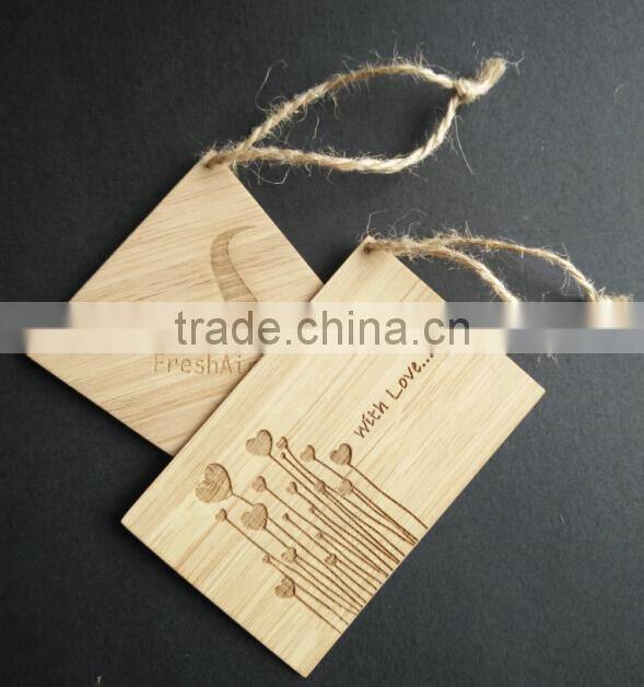 custom fashion design wood bamboo laser tag