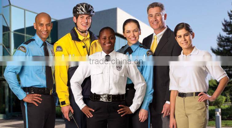 OEM Custom logo men's security guard uniform shirts