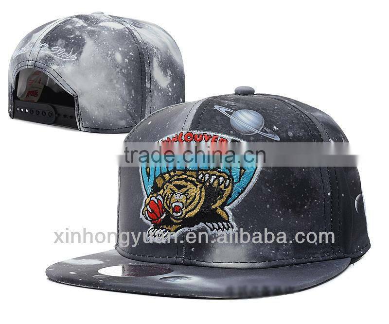 embroidery flat brim 6 panels snapback cap/hat