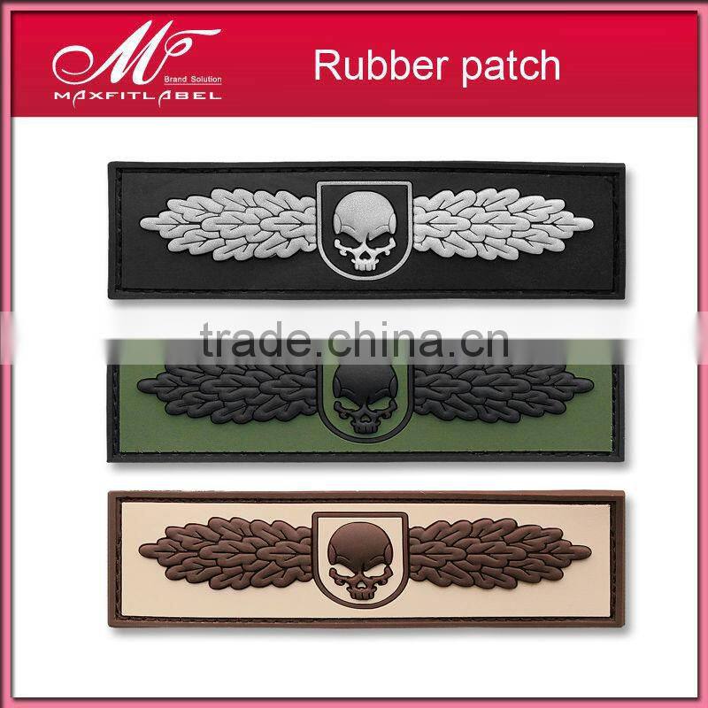 high quality rubber Patch for garment