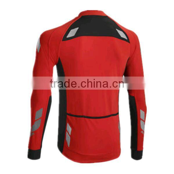 Wholesale Long Sleeve bike wear cycling Jersey with custom Reflective Trims