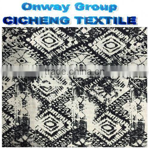 2016 shaoxing cicheng textile rayon slub print