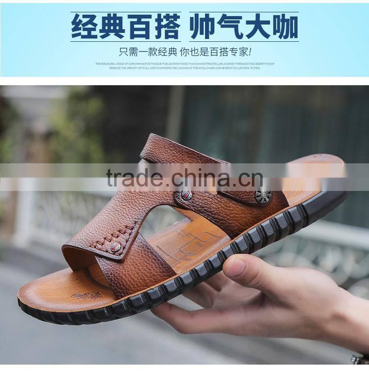 Good quality summer kids leather sandals for boys girls, children beach genuine leather sandals shoes