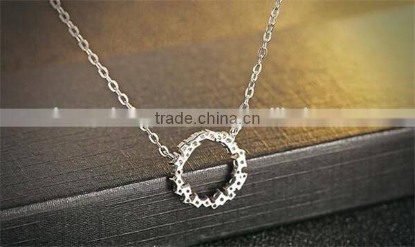 sterling silver jewelry necklace 925 silver circle pendant necklace