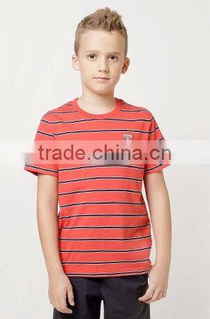 Wholesale used clothing bright color stripe t-shirt outlet factory