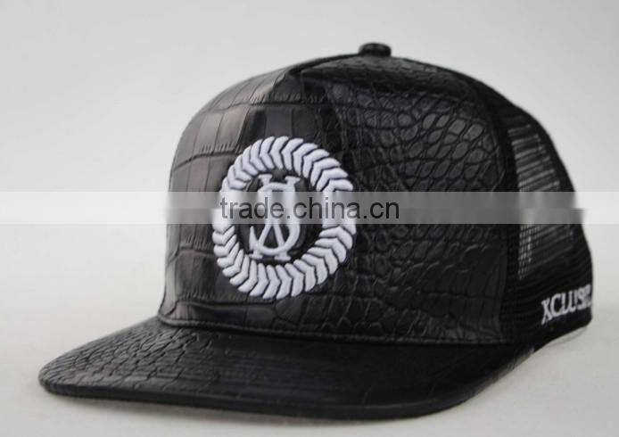 Wholesale Customsize Caps And Hats, Leather Mesh Caps And Hats, Embroidery Logo Caps And Hats With Leather Strap