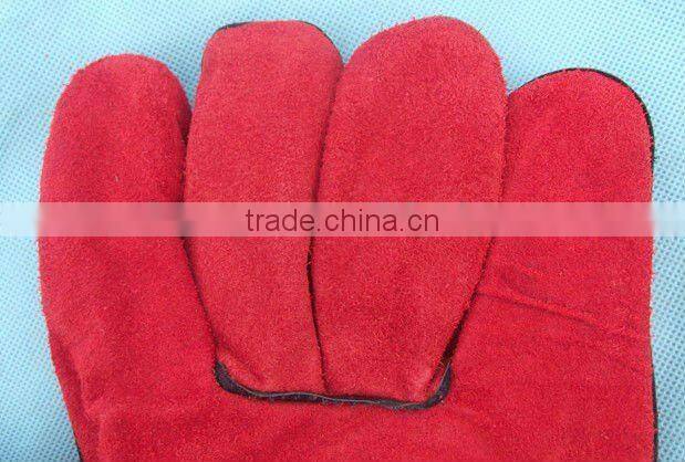 westem cow leather working safety gloves good manufacture