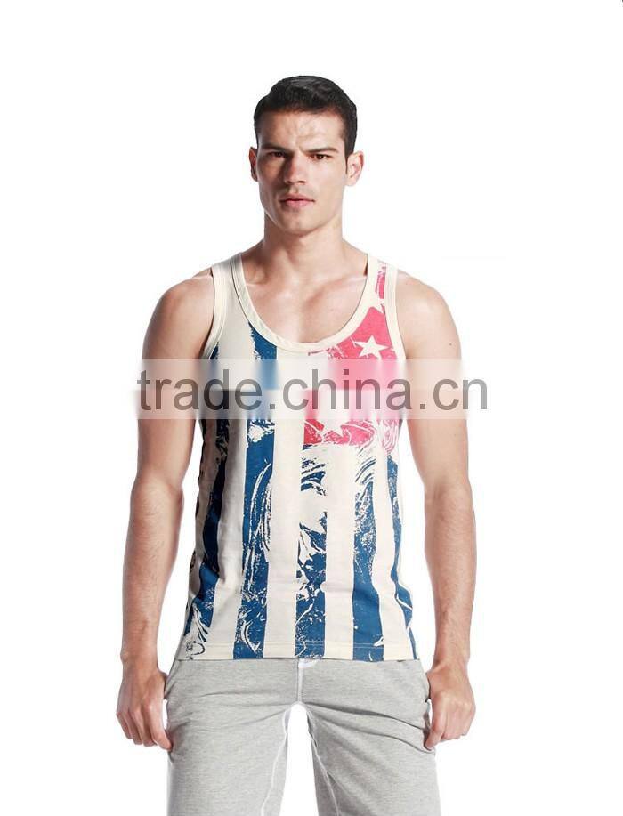 Breathable new style printed golds gym vest