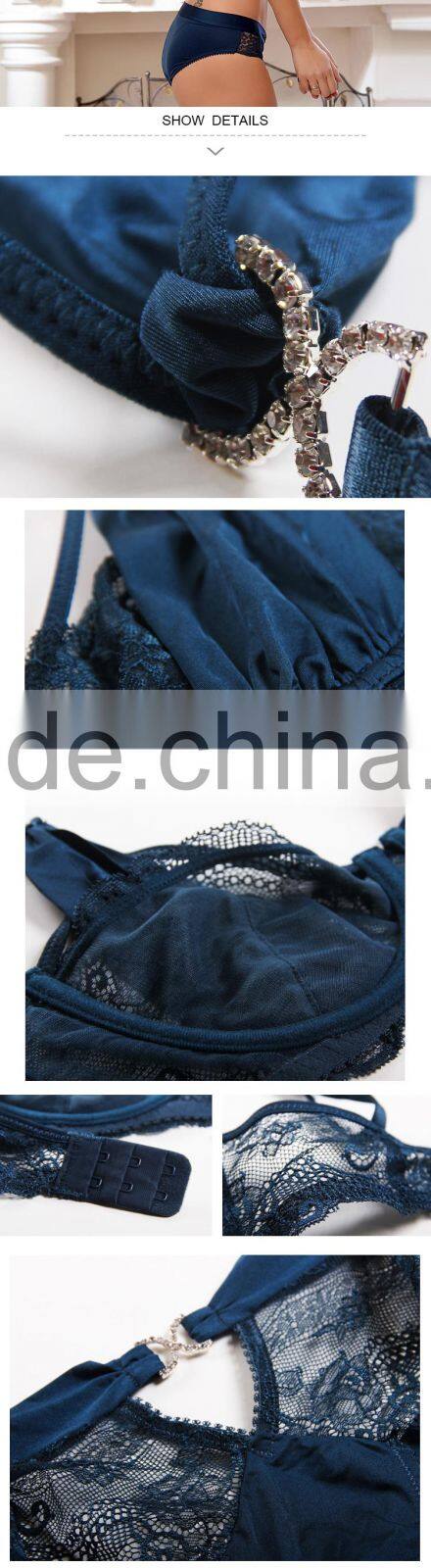 HSZ-5005 Ladies Plus Size Sexy Net Bra Panty Sets Hot Sale 2017 Women Underwear Latest Fashion First Night Sexy Lingerie Photos