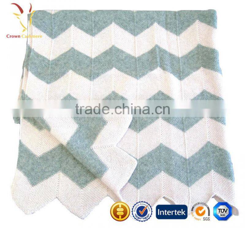 Pattern Cashmere Baby Knitted Blanket Wholesale