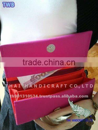 Thai embroidery wallet Purse Clutch Checkbook cotton bag