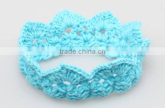 crown design baby crochet headband, knitting crown baby headband
