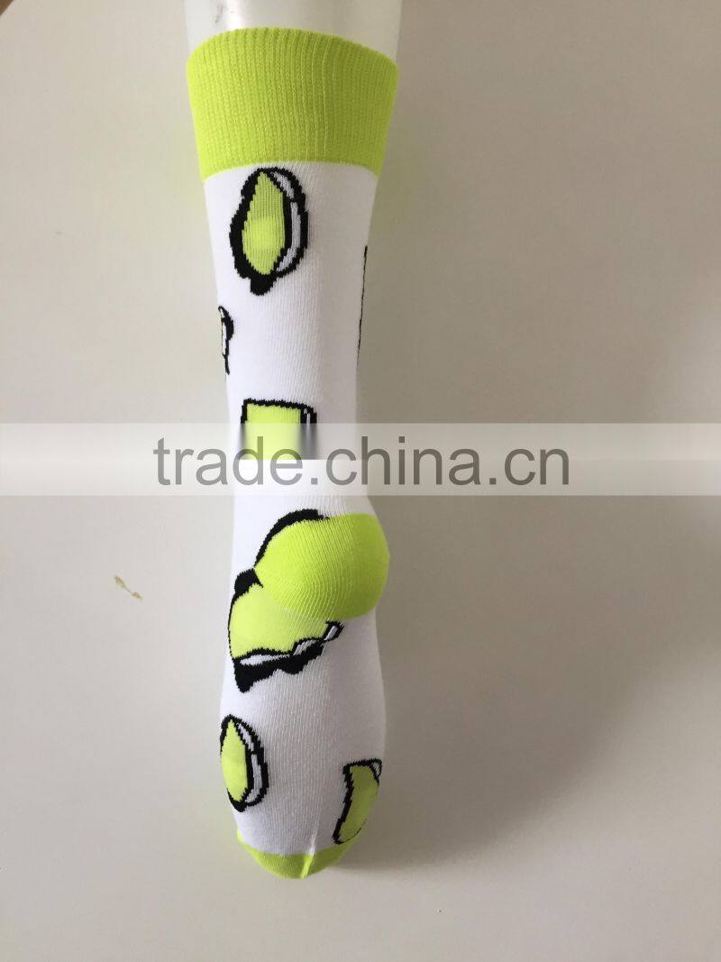 Amazon Hot Sale Young Girl Custom LOGO Crew Fashion Colored Women Dress Tube Cotton Socks