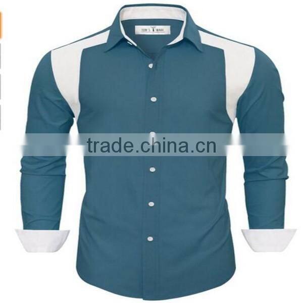 2016 new wholesale slim fit camisa custom mens casual dress shirts