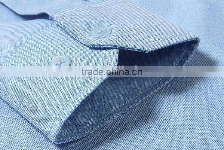 Mens Cotton CVC TC White yellow short sleeve collar Oxford Shirt