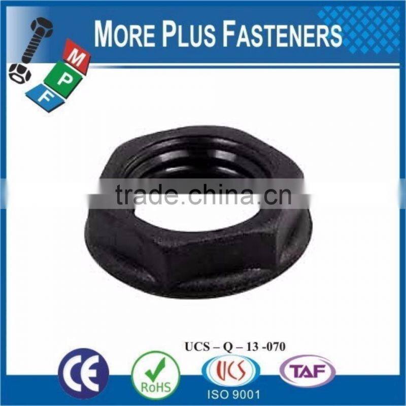 Made in Taiwan Black Domed Hexagonal Natural Finish Nylon Jam Plastic Jam Wing Nut