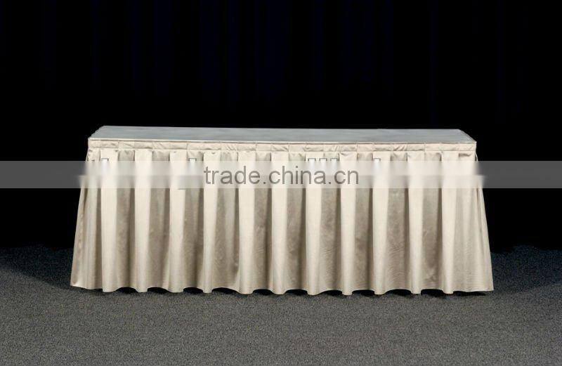 box pleat table skirting